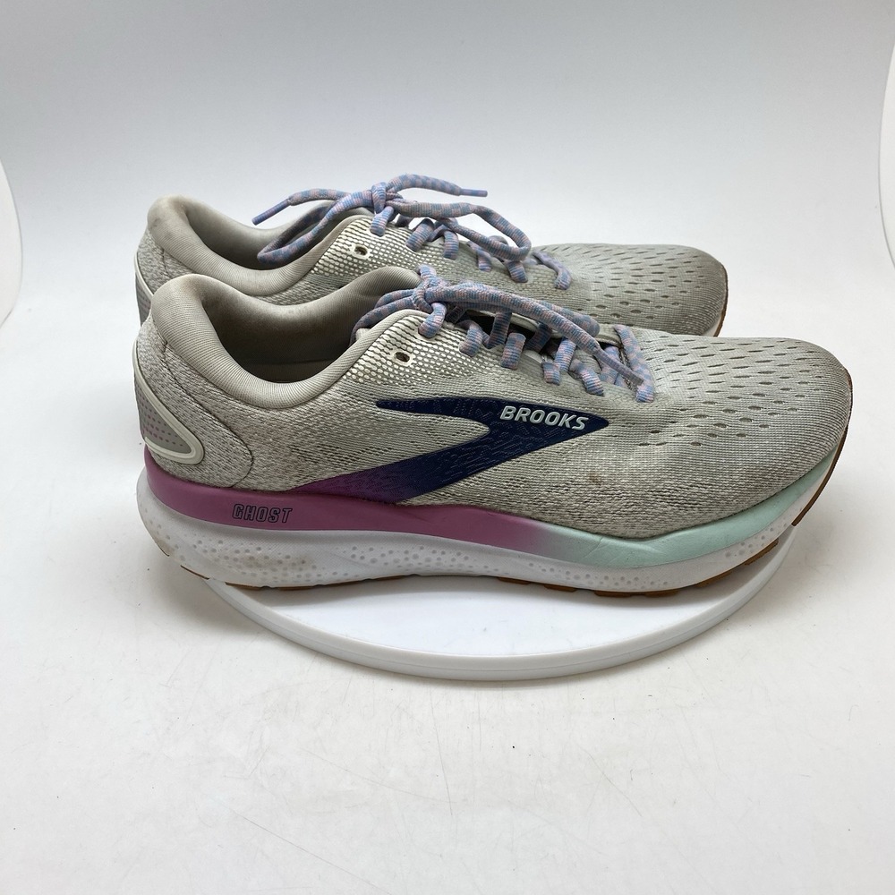 Brooks Sneakers Womens 9.5 D Ghost 16 1204071D175 Gray Running Athletic Shoes